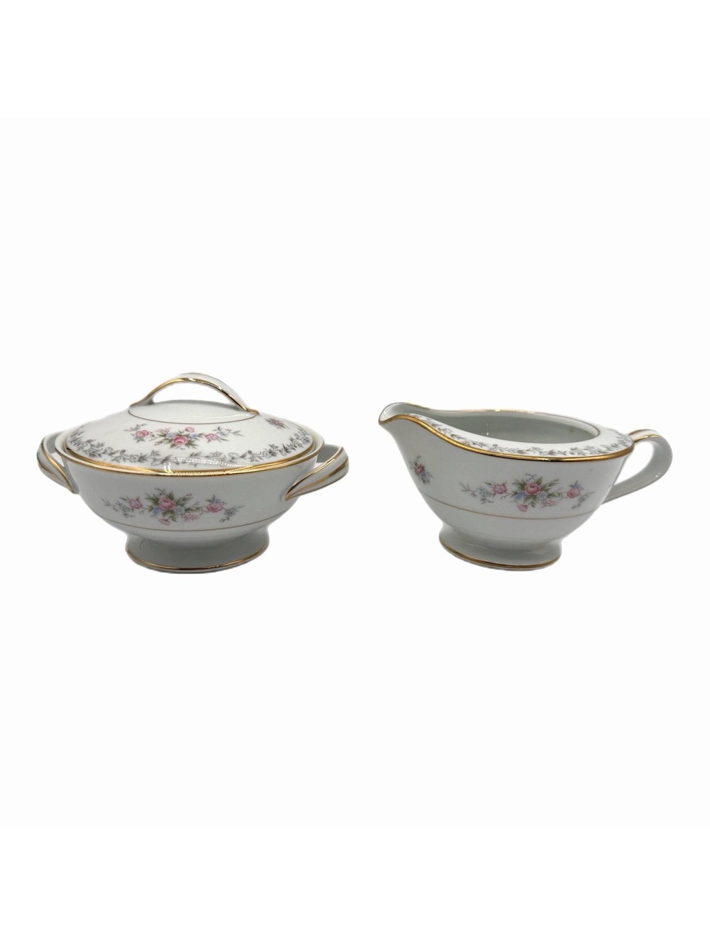 Vintage Noritake Barton Sugar Jar & Creamer Set